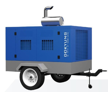 MÁY NÉN KHÍ DI ĐỘNG BÁNH LỐP – ĐỘNG CƠ DIESEL